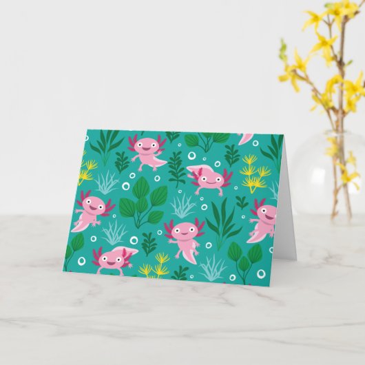 Carte Axolotl (Fleur jaune)