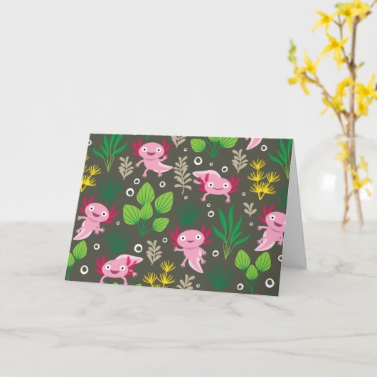 Carte Axolotl (Fleur jaune)