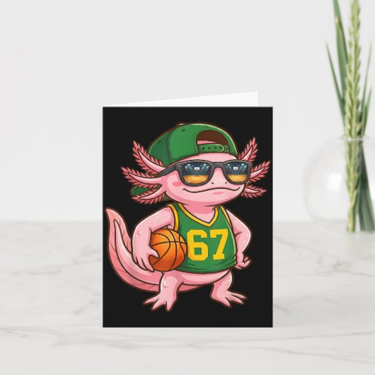 Carte Axolotl Basketball 67 Gen Alpha Slang Srts Men Boy (Devant)