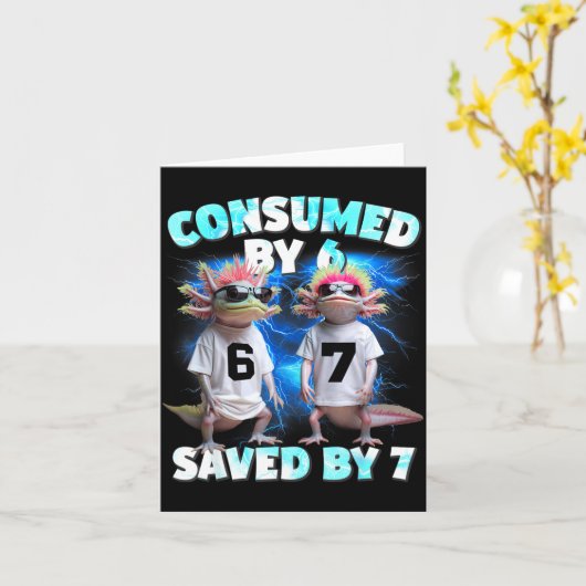 Carte Axolotl Prophecy – Consumed By 6, Saved By 7 (Fleur jaune)