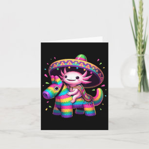Carte Axolotl Riding Pinata Cinco De Mayo Sombrero Ponch