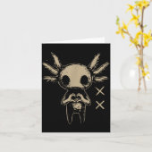 Carte Axolotl Still Emo Goth (Fleur jaune)