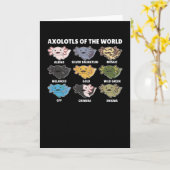 Carte Axolotls Du Monde Sweet Animaux Axolotl (Fleur jaune)