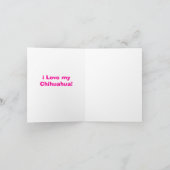 Carte ¡Ay Chihuahua ! Je t'aime ! (Intérieur)