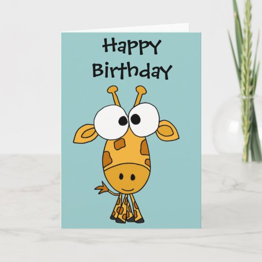 Carte AY- Funny Giraffe Cartoon (Devant)