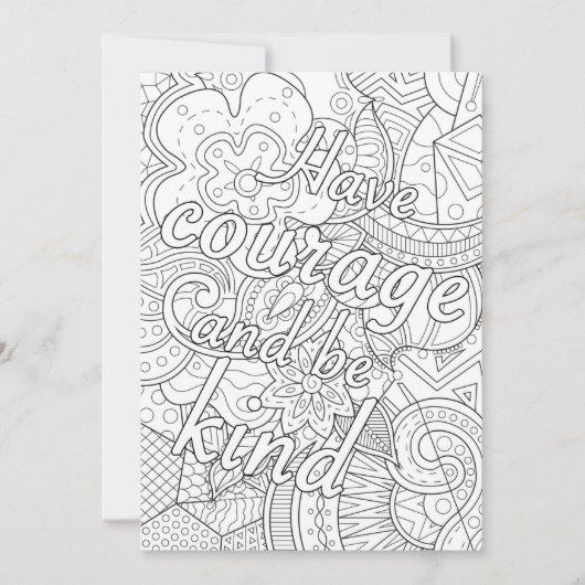 Carte Ayez courage et soyez gentils (Devant)