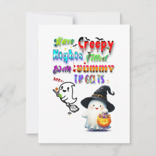 Carte Ayez des nuits flippantes remplies de friandises d