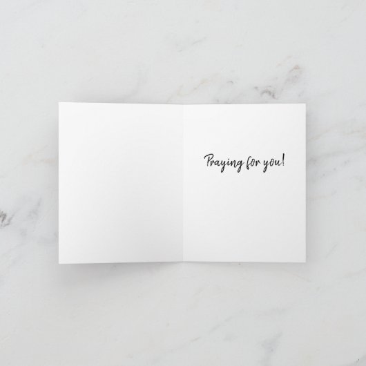 Carte Ayez foi en Dieu; priez pour vous chrétienne (Intérieur)