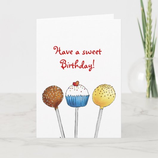 Carte Ayez un anniversaire doux - bruit de gâteau - (Devant)