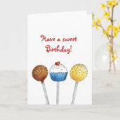 Carte Ayez un anniversaire doux - bruit de gâteau - (Fleur jaune)
