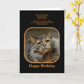 Carte Ayez un chat Tortoiseshell Birthday (Fleur jaune)