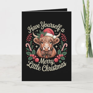 Carte Ayez Un Joyeux Petit Noël Vache Xmas