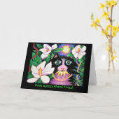 Carte Ayez un mardi gras bariolé ! (Fleur jaune)