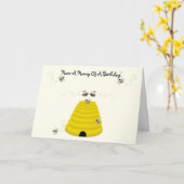 Carte Ayez un miel d'anniversaire (Fleur jaune)