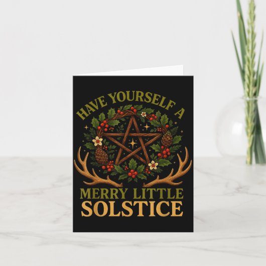 Carte Ayez un petit solstice sorcier joyeux (Devant)