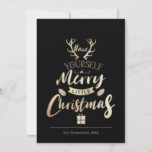 Carte Ayez-Vous Joyeux Petit Noir De Noël Noir (Devant)