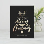 Carte Ayez-Vous Joyeux Petit Noir De Noël Noir (Debout devant)