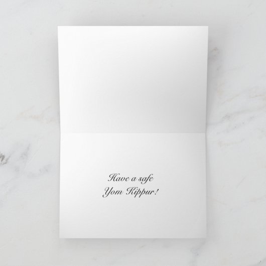 Carte Ayez Yom Kippour en sécurité (Intérieur)