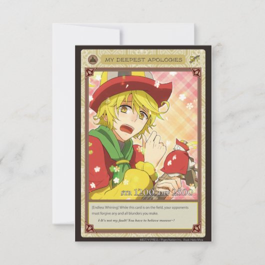 Carte AZ card - My Deepest Apologies (Devant)