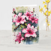 Carte Azalée - Fleurs aquarelle (Fleur jaune)