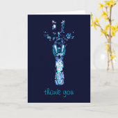Carte Aztec Giraffe Tons De Merci Bleu (Fleur jaune)