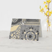 Carte Azulejos Carreaux géométriques avec torsion CG (Fleur jaune)