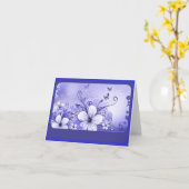 Carte Azure Blue Floral Note (Fleur jaune)