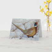 Carte B22 Pheasant à cou circulaire (Fleur jaune)