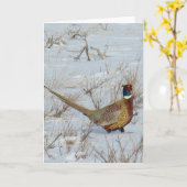 Carte B22 Pheasant à cou circulaire (Fleur jaune)