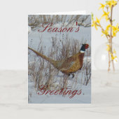 Carte B23 Pheasant à cou circulaire (Fleur jaune)