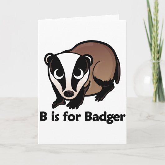 Carte B est pour Badger (Devant)