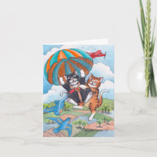 Carte B et note d'anniversaire de parachute de T #57