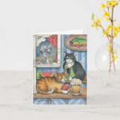 Carte B et note de fête des pères de T #18 (Fleur jaune)