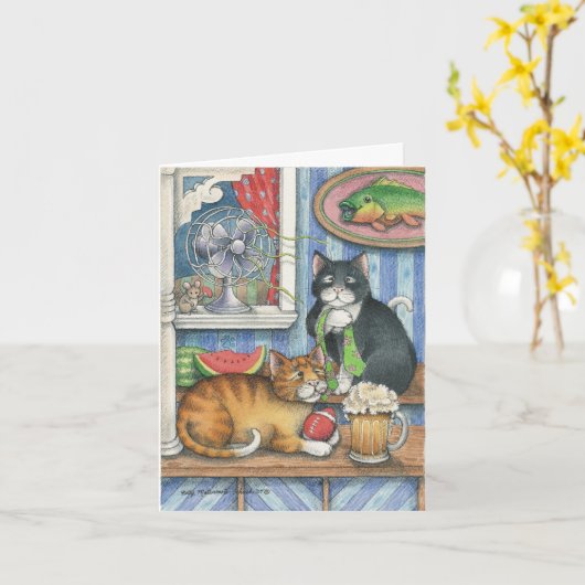 Carte B et note de fête des pères de T #18 (Fleur jaune)