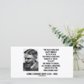 Carte B. Shaw Progress Depends Upon Unreasonable Man (Debout devant)