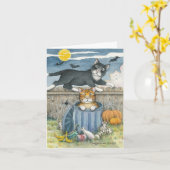 Carte B & T #33 Note d'Halloween (Fleur jaune)