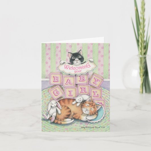 Carte B & T #52A Baby Girl Welcome Note (Devant)