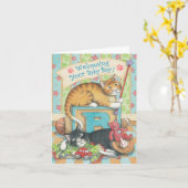 Carte B & T #54A Baby Boy Welcome Note (Fleur jaune)