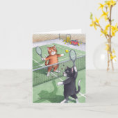 Carte B & T #56 Tennis Anniversaire Note (Fleur jaune)