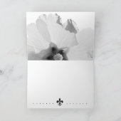 Carte B/W Flower & Fleur de lis Greeting Card (Intérieur)
