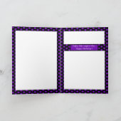 Carte B&W Purple Hearts Beating Birthday card (Intérieur)