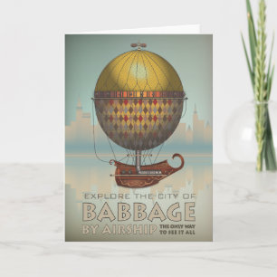 Carte Babbage par Vintage voyage de Steampunk de