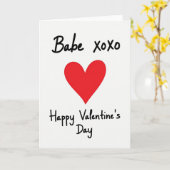Carte Babe Happy Valentines Day Card (Fleur jaune)