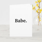 Carte Babe Je t'aime tout simple (Fleur jaune)