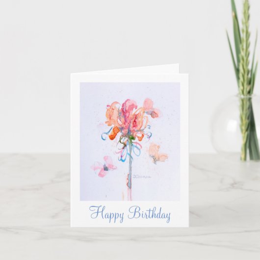 Carte Babfly Fleur Birthday (Devant)