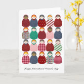 Carte Babushka - le jour des femmes (Fleur jaune)