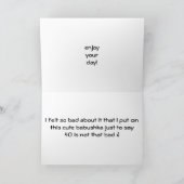 Carte BABUSHKA PUPPY "40ème" SOUHAIT D'ANNIVERSAIRE (Intérieur)