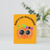 Carte Baby 1er Halloween Petit Citrouille (Debout devant)