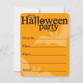 Carte Baby 1er Halloween Petit Citrouille (Dos)