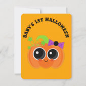 Carte Baby 1er Halloween Petit Citrouille (Devant)